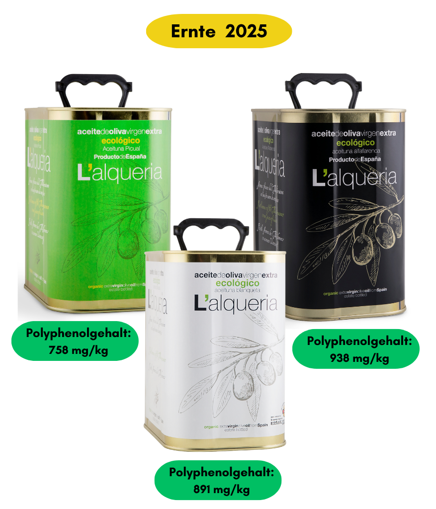 Bio Olivenöl 3 x 2,5 l - L&