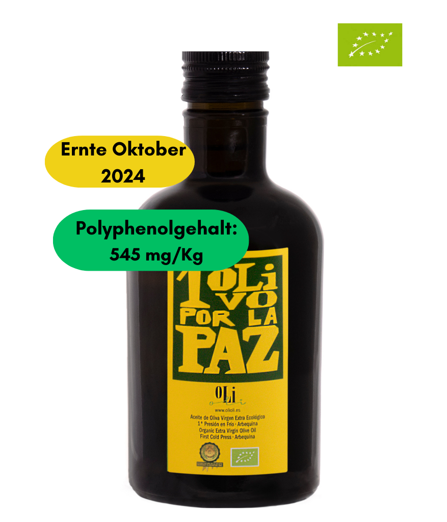 OliOli - 1 Olivo por la Paz - Arbequina (BIO) - 500 ml - Ernte 2024
