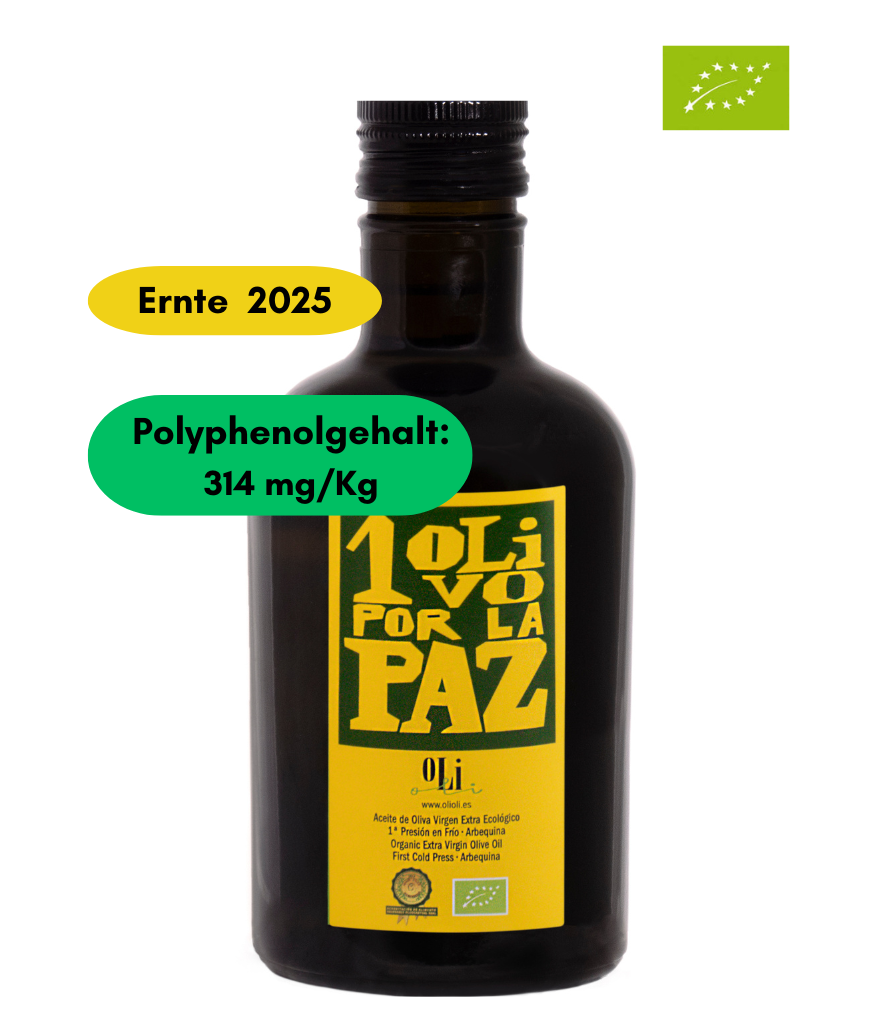OliOli - 1 Olivo por la Paz - Arbequina (BIO) - 500 ml - Ernte 2025