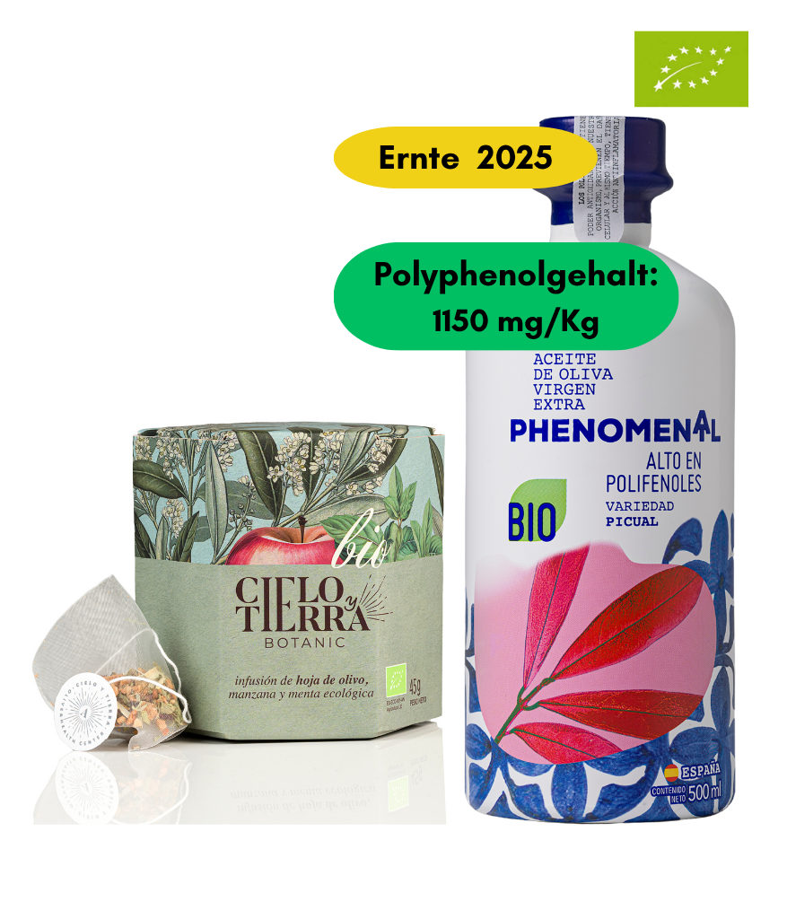 PHENOMENAL OLIVENÖL - PICUAL (BIO) &amp; OLIVENBLÄTTERTEE (BIO)