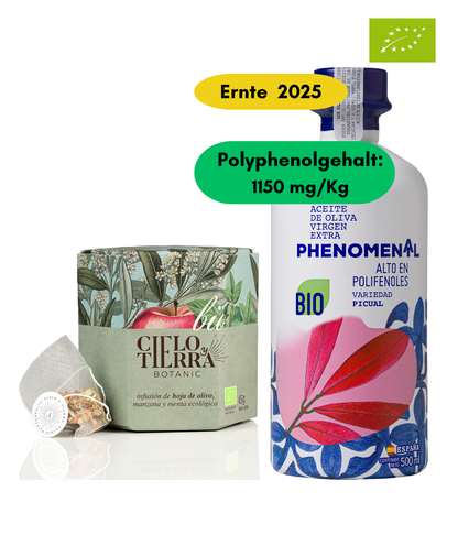 PHENOMENAL OLIVENÖL - PICUAL (BIO) &amp; OLIVENBLÄTTERTEE (BIO)